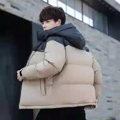 鸭鸭 时尚机能风工装宽松保暖百搭御寒防风连帽羽绒服 男女同款