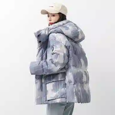 鸭鸭 时尚机能风宽松保暖百搭连帽羽绒服 男女同款