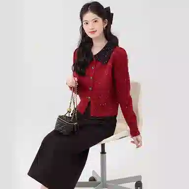 JUFU Vintage Knit Cardigan