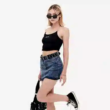 JUFU Slim Off-Shoulder Pullover Tank