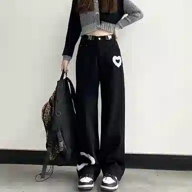 JUFU Wide Leg Jeans Black