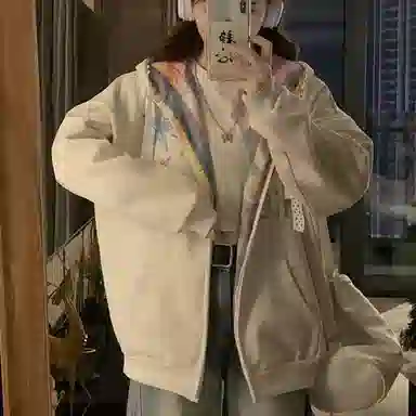 JUFU Star Print Hoodie