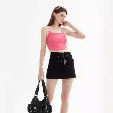 JUFU Slim Off-Shoulder Pullover Tank