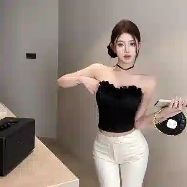 JUFU SS24 Black Sleeveless Top