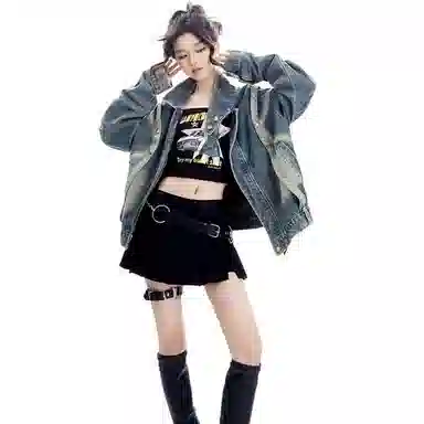 JUFU Vintage Denim Jacket Blue