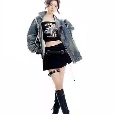 JUFU Vintage Denim Jacket Blue