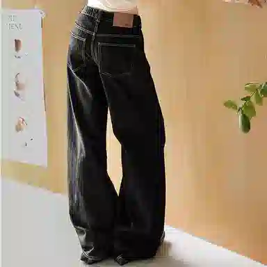JUFU Wide Leg Jeans Black