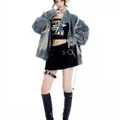 JUFU Vintage Denim Jacket Blue