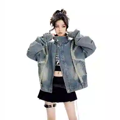 JUFU Vintage Denim Jacket Blue