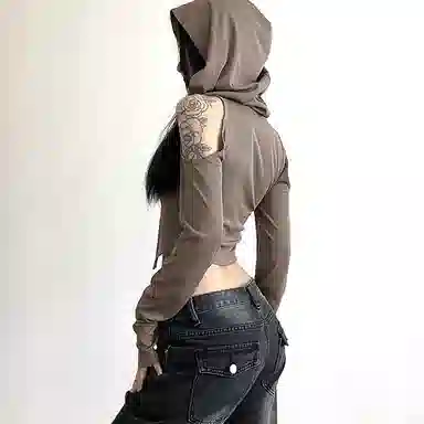 JUFU SS24 Khaki Long Sleeve Tee