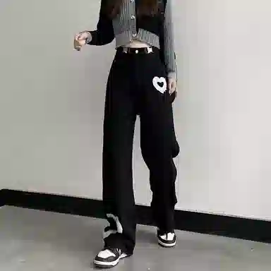 JUFU Wide Leg Jeans Black