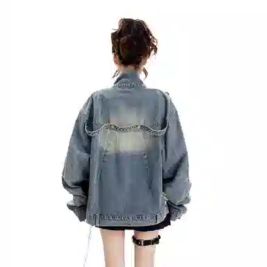 JUFU Vintage Denim Jacket Blue