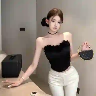 JUFU SS24 Black Sleeveless Top