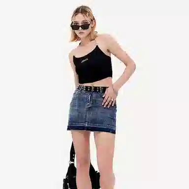 JUFU Slim Off-Shoulder Pullover Tank