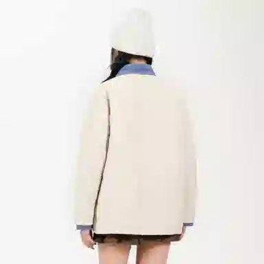 鸭鸭 字母宽松翻领长袖羽绒服 女款