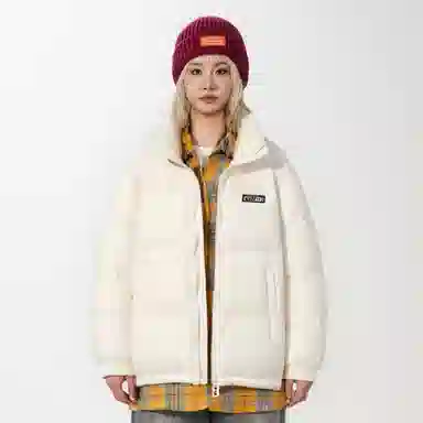 鸭鸭 加厚御寒运动舒适立领面包服保暖羽绒服 男款 黑色