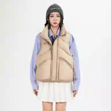 鸭鸭 纯色立领休闲羽绒服 女款