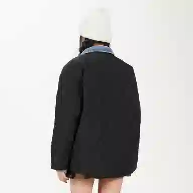 鸭鸭 美式简约品牌字母宽松休闲防风抗寒舒适面包羽绒服 男女同款