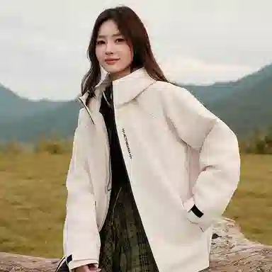 鸭鸭 三系户外运动防风保暖连帽大口袋冬季韩版休闲工装羽绒服 男女同款