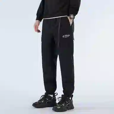 鸭鸭 简约基础款保暖羽绒裤/棉裤 男女同款 黑色