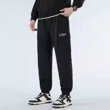 鸭鸭 简约基础款保暖羽绒裤/棉裤 男女同款 黑色