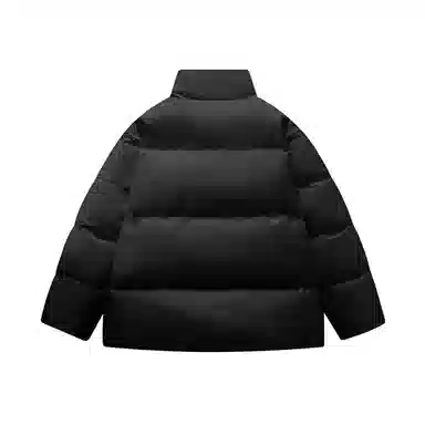 鸭鸭 云朵泡芙美式复古简约高街纯色基础宽松休闲低饱和多巴胺面包棉服保暖加厚百搭立领羽绒服 女款