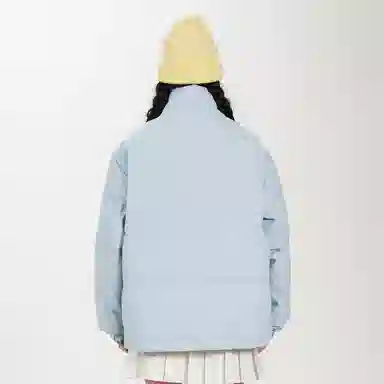 鸭鸭 美式幻影渐变新年战袍加厚保暖鸭绒休闲宽松立领短款无帽暗黑外套羽绒服 男女同款