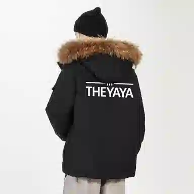 鸭鸭 新国标高蓬松鸭绒防水防风抗寒保暖加厚户外宽松休闲时尚百搭学生党运动肩章飞行员连帽派克工装冬季羽绒服 男女同款