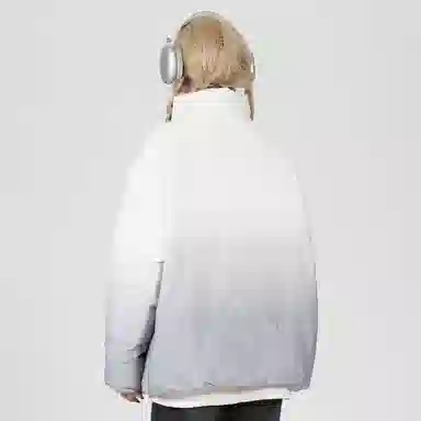 鸭鸭 云朵泡芙美式复古简约高街纯色基础宽松休闲低饱和多巴胺面包棉服保暖加厚百搭立领羽绒服 女款