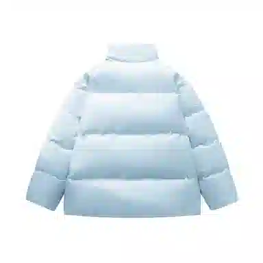 鸭鸭 云朵泡芙美式复古简约高街纯色基础宽松休闲低饱和多巴胺面包棉服保暖加厚百搭立领羽绒服 女款