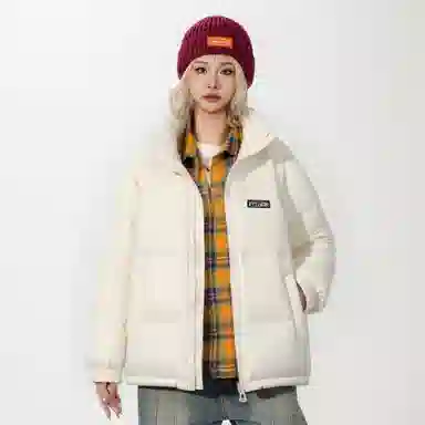 鸭鸭 加厚御寒运动舒适立领面包服保暖羽绒服 男款 黑色