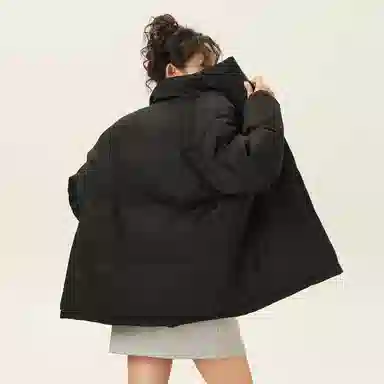 鸭鸭 美式幻影渐变新年战袍加厚保暖鸭绒休闲宽松立领短款无帽暗黑外套羽绒服 男女同款