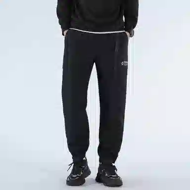 鸭鸭 简约基础款保暖羽绒裤/棉裤 男女同款 黑色