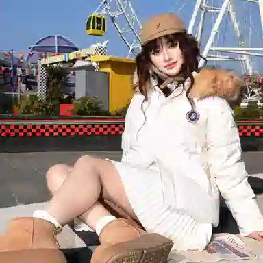 鸭鸭 美式复古风潮流可拆卸毛领加厚棉服短款版型耐磨面料保暖舒适时尚拉链学院风连帽外套显瘦潮流无性别宽松百搭长袖羽绒服 男女同款