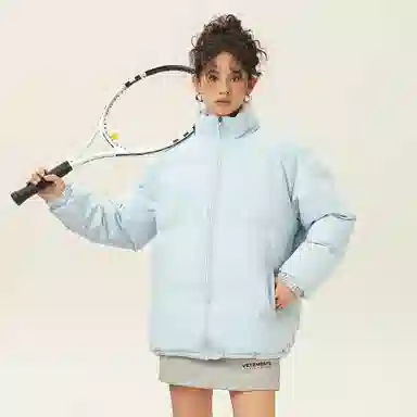 鸭鸭 美式幻影渐变新年战袍加厚保暖鸭绒休闲宽松立领短款无帽暗黑外套羽绒服 男女同款