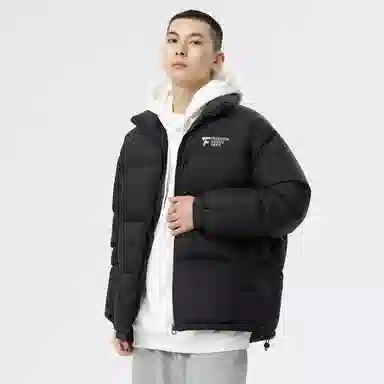 鸭鸭 拼接加厚立领拉链面包长袖羽绒服 男女同款