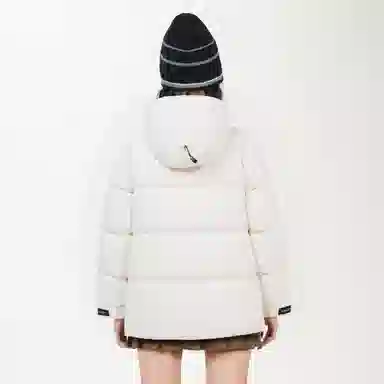 鸭鸭 冬季连帽外套经典袖标印花时尚设计潮流休闲百搭防风防寒户外运动通勤蓬松舒适保暖棉衣羽绒服 男女同款