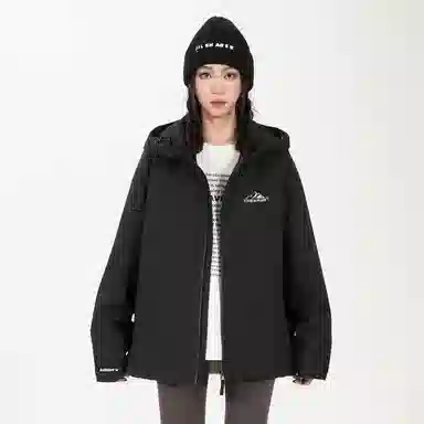 鸭鸭 轻薄鹅绒户外登山短款连帽外套休闲经典百搭运动防寒保暖工装羽绒服 男女同款