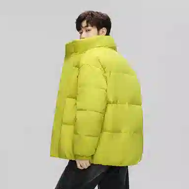 鸭鸭 经典暖冬系列 简约字母印花设计感青少年纯色基础款学生党好物户外通勤宽松休闲百搭防寒保暖羽绒服 男女同款