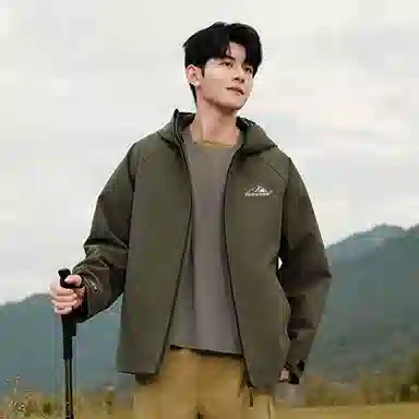 鸭鸭 轻薄鹅绒户外登山短款连帽外套休闲经典百搭运动防寒保暖工装羽绒服 男女同款