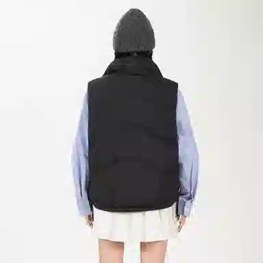 鸭鸭 日常休闲运动户外保暖立领无袖羽绒服 女款