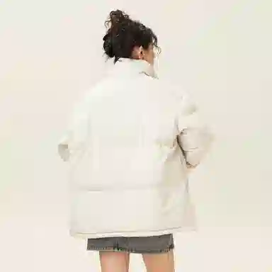 鸭鸭 美式幻影渐变新年战袍加厚保暖鸭绒休闲宽松立领短款无帽暗黑外套羽绒服 男女同款