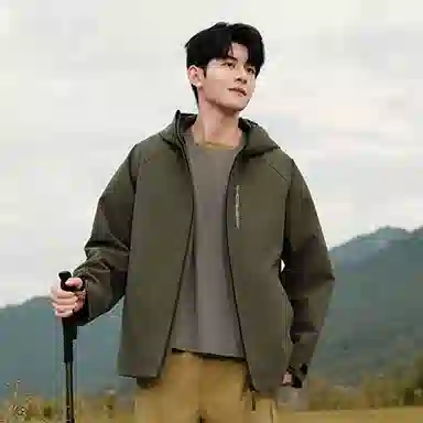 鸭鸭 三系户外运动防风保暖连帽大口袋冬季韩版休闲工装羽绒服 男女同款