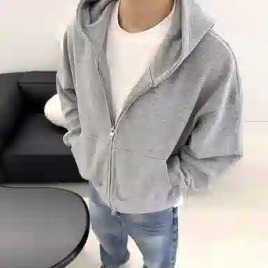 北欧攻略 春秋美式复古加厚保暖百搭连帽开衫夹克卫衣 男女同款