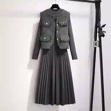 THREE Elegant Tweed Set Dress