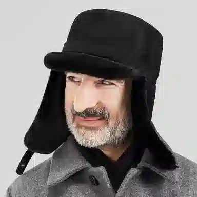 梦特娇 加绒保暖 麂皮绒 雷锋帽 男款