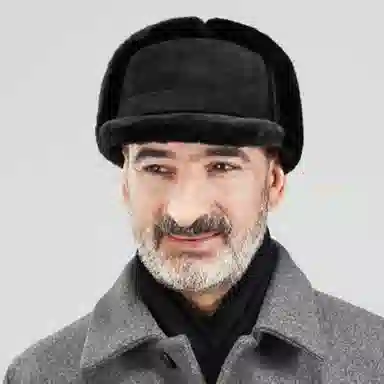 梦特娇 加绒保暖 麂皮绒 雷锋帽 男款