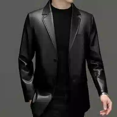 Pierre Cardin Leather Jacket Black