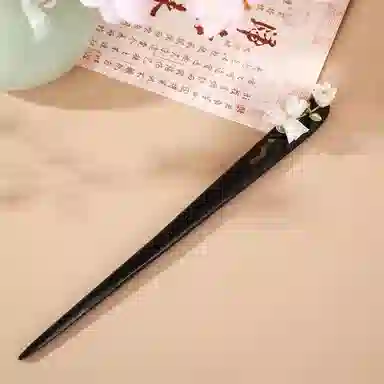 蒙妮 新中式铃兰花流苏发钗古风高级感簪子 木 发簪 女款