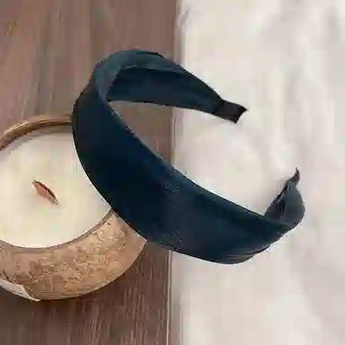 蒙妮 法式复古宽边 亚克力 布艺 发箍 女款